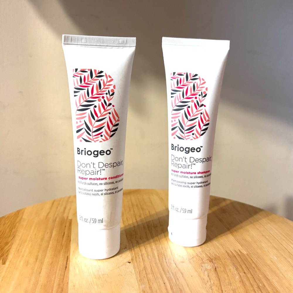 Lot of two mini travel sizes Briogeo Don’t Despair Repair hair products NEW